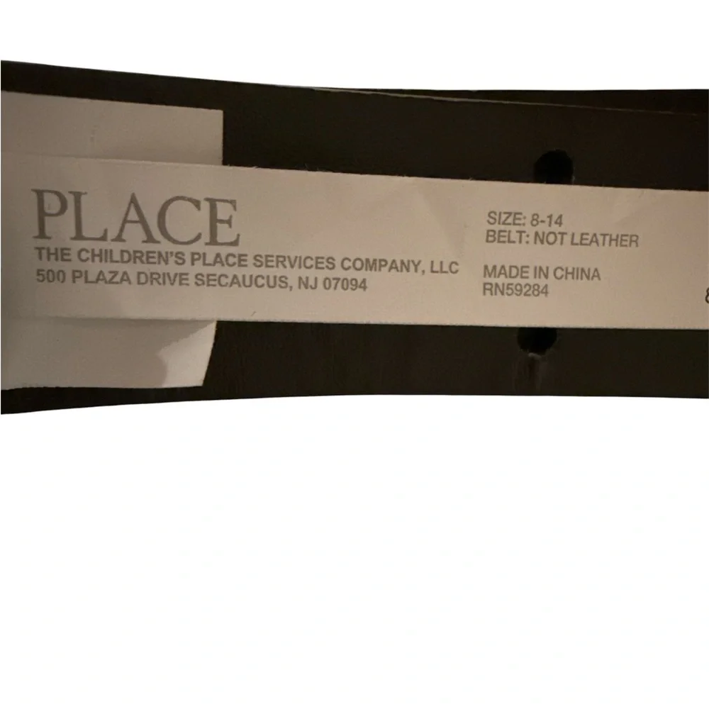 The Children’s Place Boy’s Brown Faux Leather Belt in size 8-14